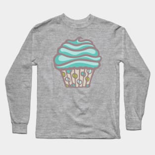 POLKA DOT CUPCAKE DREAMS Party Turquoise Buttercream Icing - UnBlink Studio by Jackie Tahara Long Sleeve T-Shirt